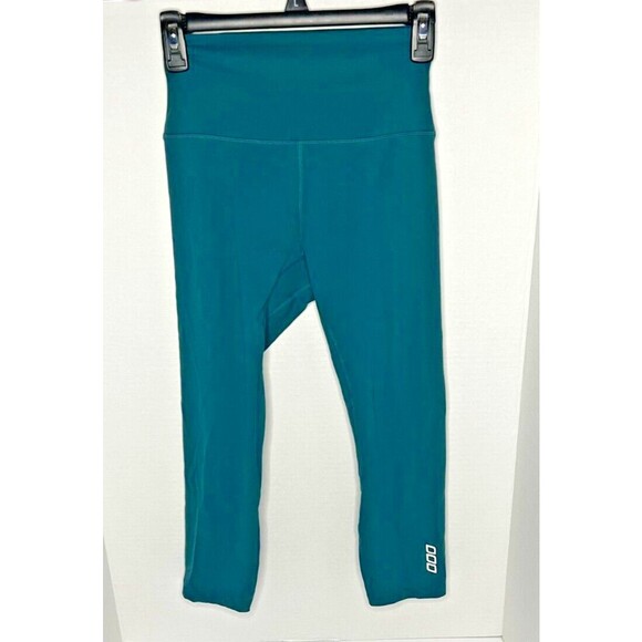 Uniquely Lorna Jane Leggings Womens Small Ankle Cropped Stretch Dark Green Capri - Picture 1 of 11